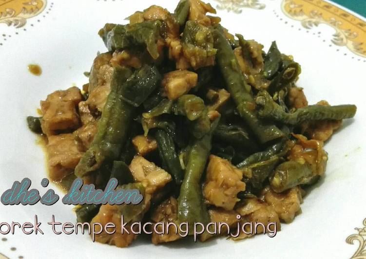 Resep Orek Tempe kacang panjang Anti Gagal