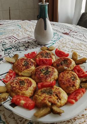 عکسی از دستور کوکو سیب زمینی شکمپر