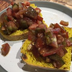 A picture of Quick Garlic Tomato Bruschetta.