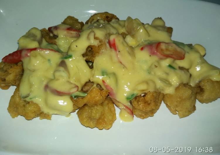 Cumi saus salted egg