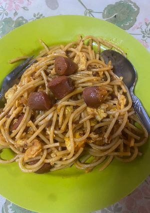 Foto resep Ide Breakfast Anak: Spaghetti ala Tiger Kitchen