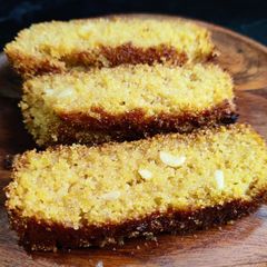 A picture of Sooji coconut cake.