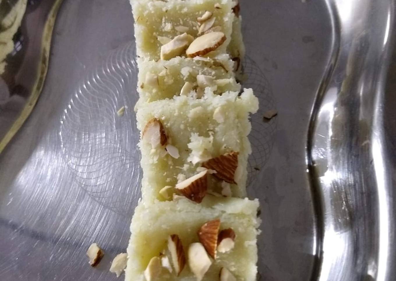 Milk powder nariyal barfi