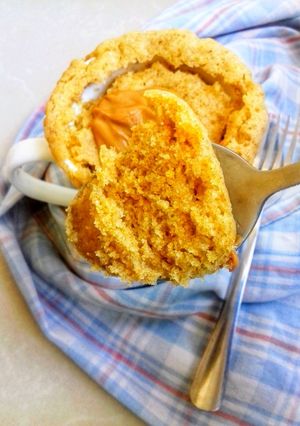A picture of Wholewheat Cinnamon Mug Cake #mugcakeweek.