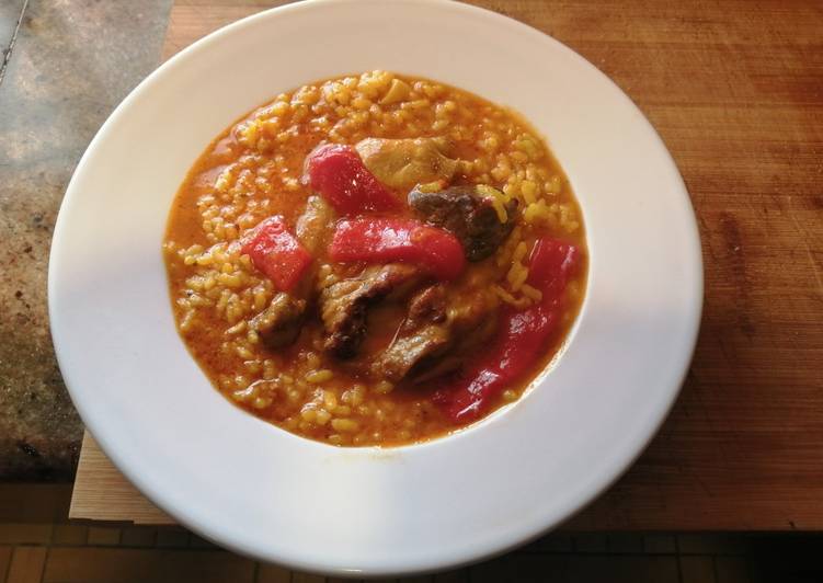Arroz caldoso con conejo y un toque andalusi