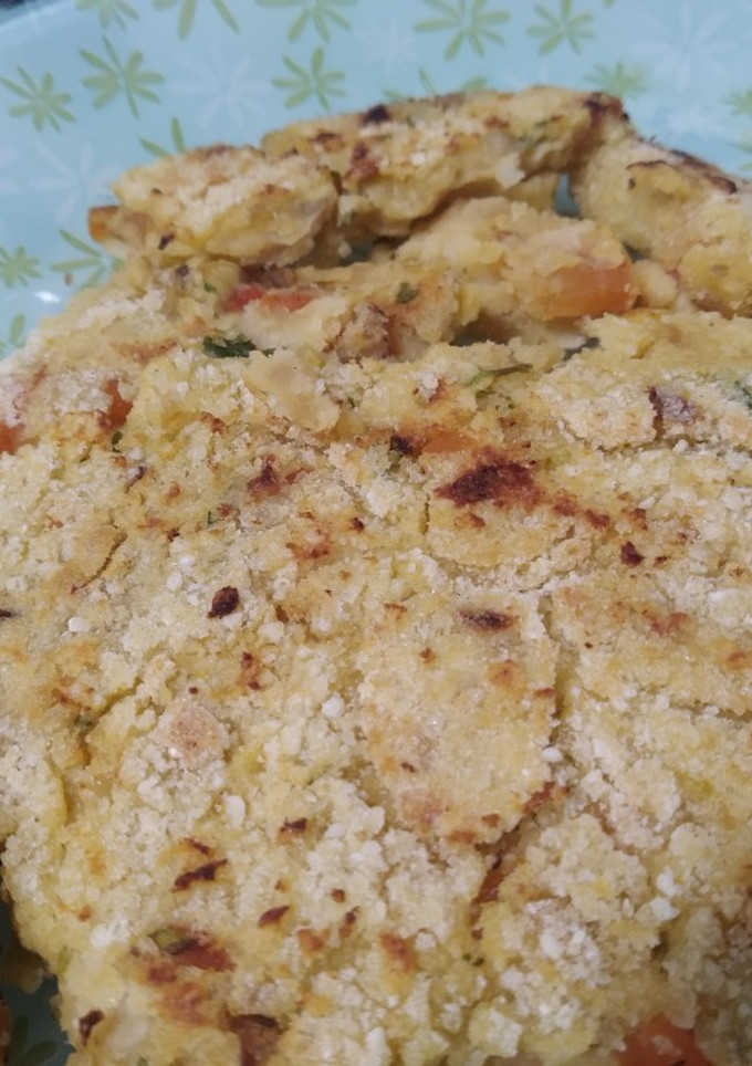 Una foto de Milanesa de garbanzos