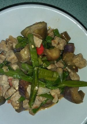 Foto resep Tumis kacang terong tempe semangit