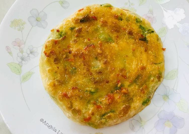 Roti maryam isi daun bawang /roti cane