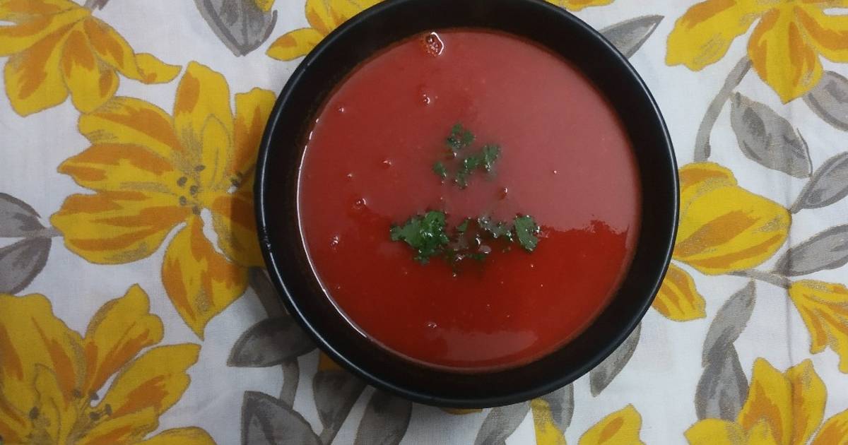 Tomato Shorba Recipe by DrPushpa Dixit Cookpad