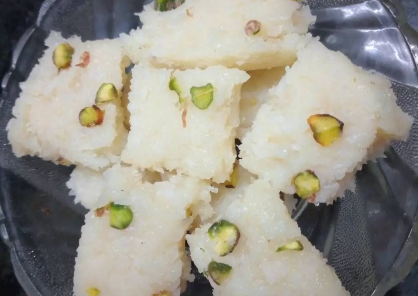Fresh coconut burfi #weekwhite