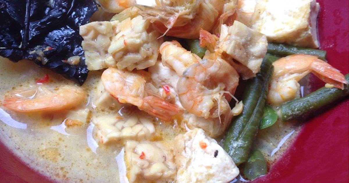 Resep Kuah Santan Tahu Tempe Udang Plus Kacang Panjang Oleh Anna Bunda