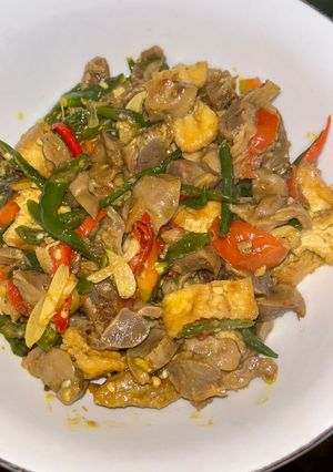 Foto resep Oseng ampela tahu pedas