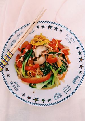 Hình của món Mì Rau Củ Chay Eat Clean.
