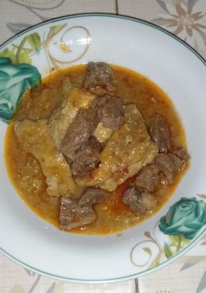 Foto resep Semur daging pedas praktis enak