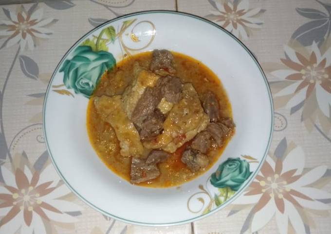 Semur daging pedas praktis enak