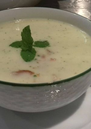 Una foto de Crema de melón fría