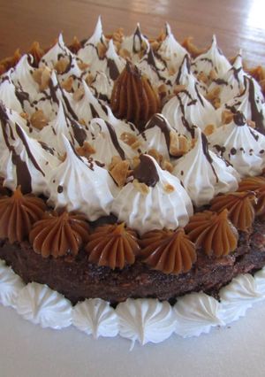 Una foto de Torta de salchichón de chocolate