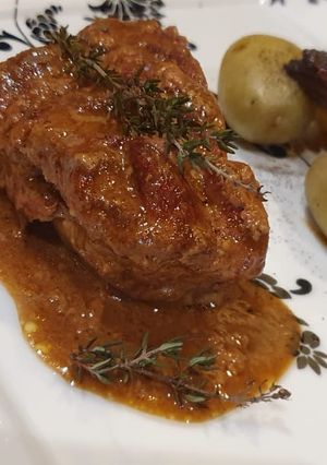 Una foto de Bondiola de cerdo a la mostaza con miel!! 😝😝