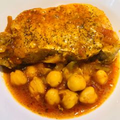 Quick Garbanzo Bean Pork Chops A picture of Quick Garbanzo Bean Pork Chops.