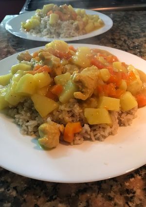 Una foto de Arroz con crema de curry (Rice -curry)