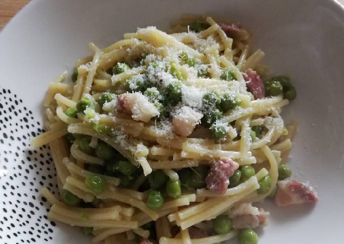 Passi a Fai  Ultimate Pasta e piselli 🍝🥓😋