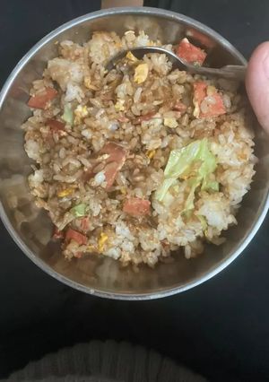 火腿蛋炒飯 的食譜成品照片