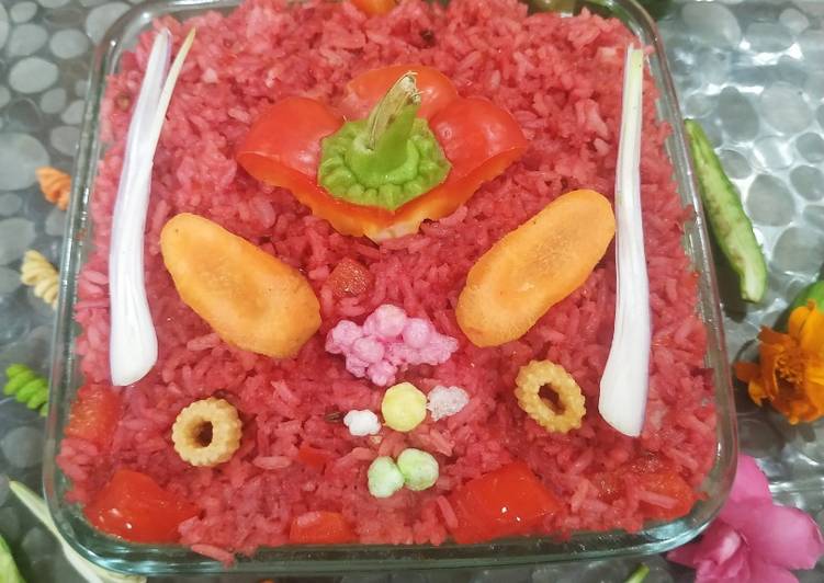 Simple Way to Make Quick Beetroot pulao
