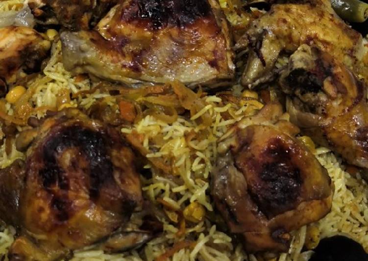 كبسة دجاج بقدر الضغط