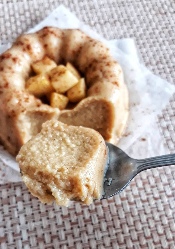 Una foto de 🍏Flan de manzana vegano y sin azúcar🍏