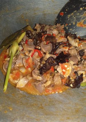 Foto resep Rampela ayam jamur kuping pedes