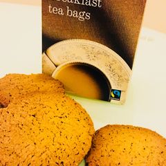 A picture of English tea infused shortbread cookies.