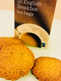 A picture of English tea infused shortbread cookies.