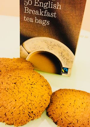 A picture of English tea infused shortbread cookies.