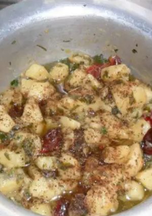 A picture of Zafrani potato salan.