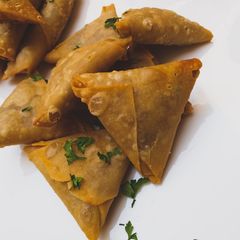 Chicken samosa A picture of Chicken samosa.