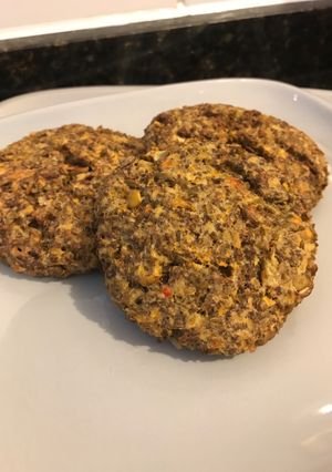 Una foto de Hamburguesas de lentejas y soya