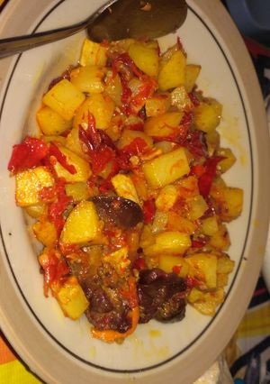 Foto resep Balado kentang with ati bebek goreng