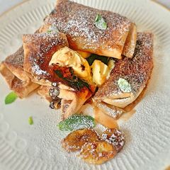 A picture of Banoffee Chimichanga’s.