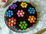 Eggless Gems Chocolate Cake