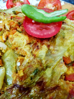 A picture of Stuffed cabbage.