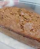 Budín de banana con harina de avena y azúcar mascabo