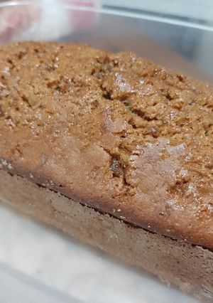 Una foto de Budín de banana con harina de avena y azúcar mascabo