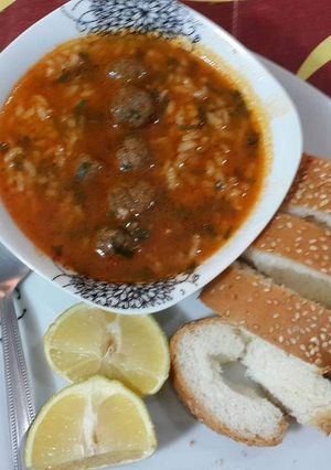 صورة لوصفة شوربة الكفتة