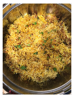 A picture of Chicken Biryani.