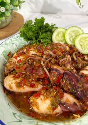 Foto resep Cumi Ikan Laut Pedas Viral ala Meldi