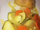 Pollo al limón con verduras al horno