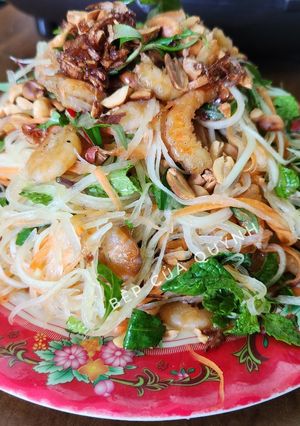 Hình của món Gỏi đu đủ tôm khô.