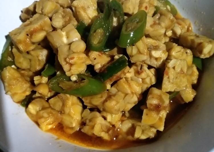 Cara Gampang mengolah Oseng tempe cabe ijo, Enak