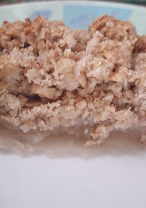Una foto de Crumble de manzana