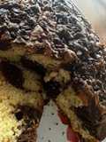Torta marmorizzata al cocco e cioccolato
